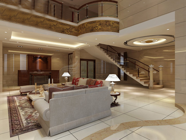 欧式楼中楼客厅装修效果图 50平小户型跃层式装修设计
