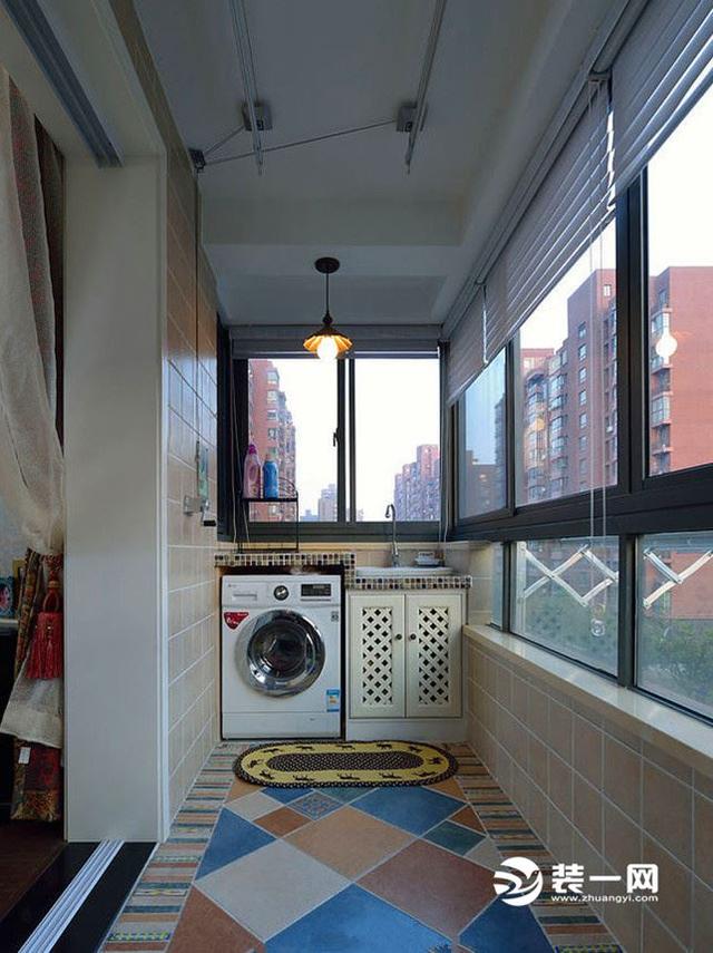 阳台放洗衣机装修效果图