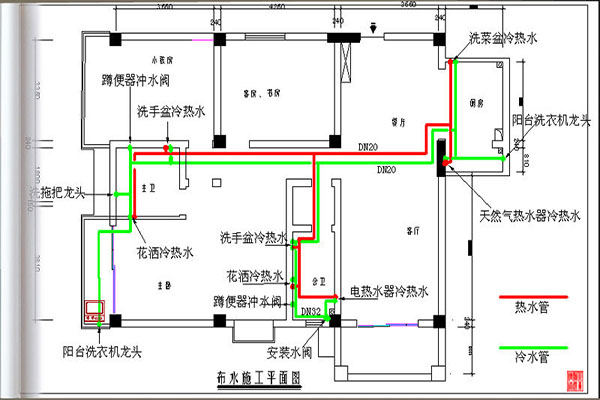 装修水电竣工图_水电,弱电施工合同范本_装修水电施工图定位尺寸