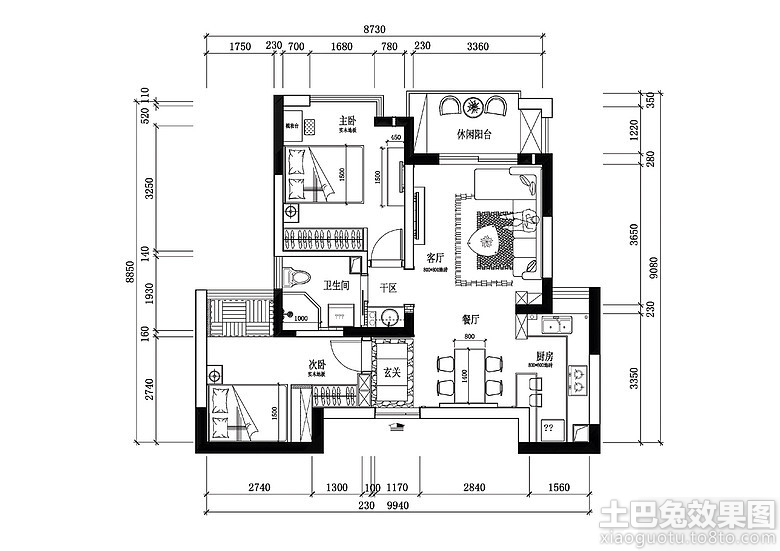 80平米房子装修设计图 低调奢华